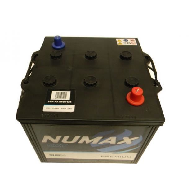 Batterie de démarrage Poids Lourds et Agricoles Numax Premium TRUCKS D7 6TN 12V 125Ah / 800A