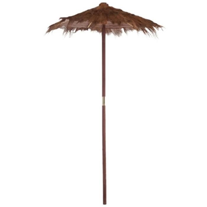 Parasol En Bois -cocotier- 150cm Marron - Paris Prix