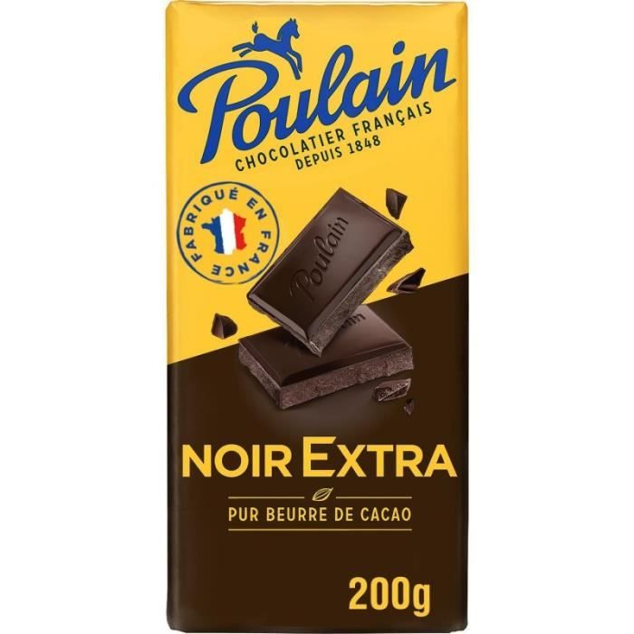 POULAIN - Noir Extra 200G - Lot De 4