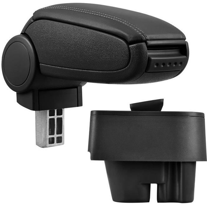 pro.tec accoudoir central spécifique pour Peugeot 207, 207 SW, 207 CC à partir de l'année modèle 2006 - accoudoir avec compartime...