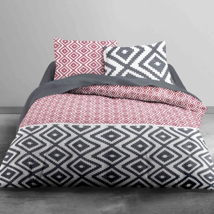 Housse de Couette et 2 Taies d'Oreiller KAMI