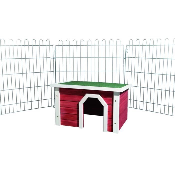TRIXIE natura habitat petits animaux 50 × 30 × 37 cm rouge/blanc