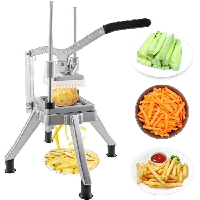 Coupe-frites - VEVOR - 1-4- - Coupe légumes multifonctionnel inox