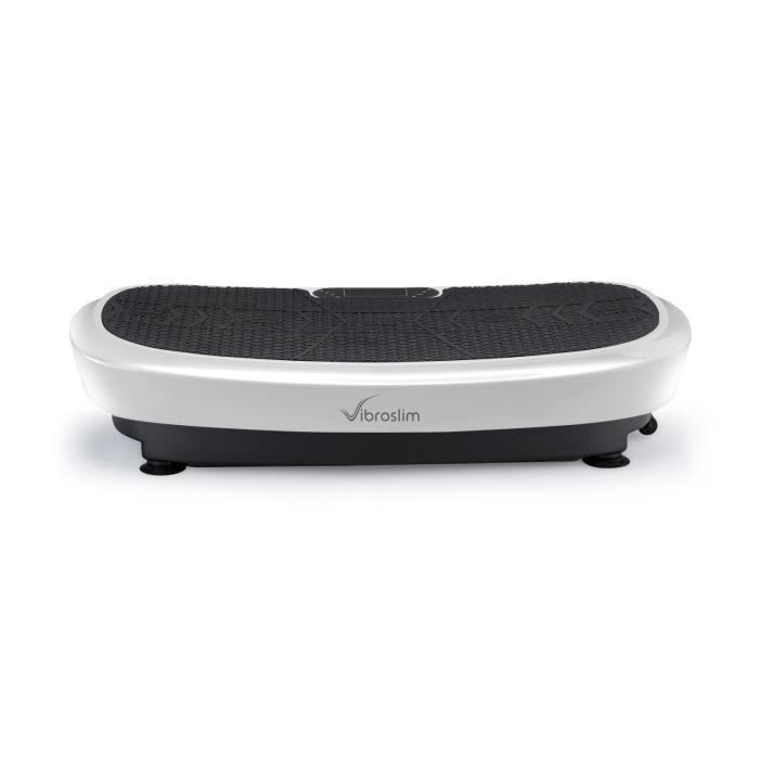 Plateforme Vibrante VibroSlim Radial 3D - 2.0 - 4 programmes préréglés / 180 réglages de Vitesse - 2 Moteurs intégrés 200W (blanc))