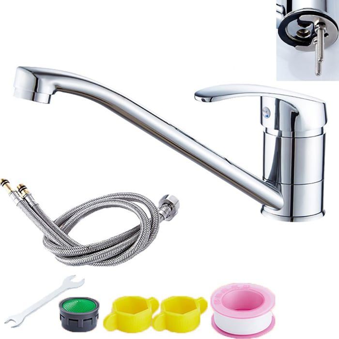 Robinet De Cuisine Ceralook Ideal Standard – Hauteur 405 Mm, Finition Chrome, Arrêt Haut, Design élégant