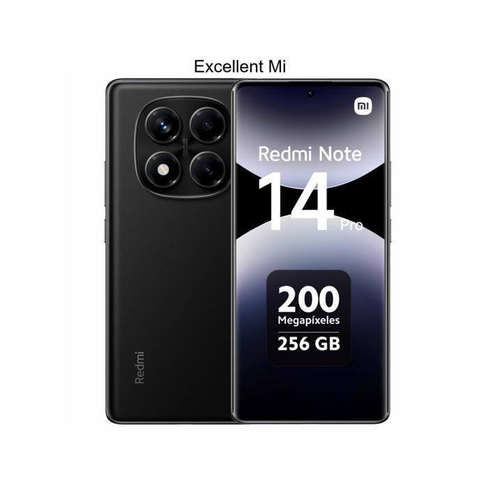 Redmi Note 14 Noir – 8Go RAM + 256Go ROM, APN 108MP – Smartphone Neuf