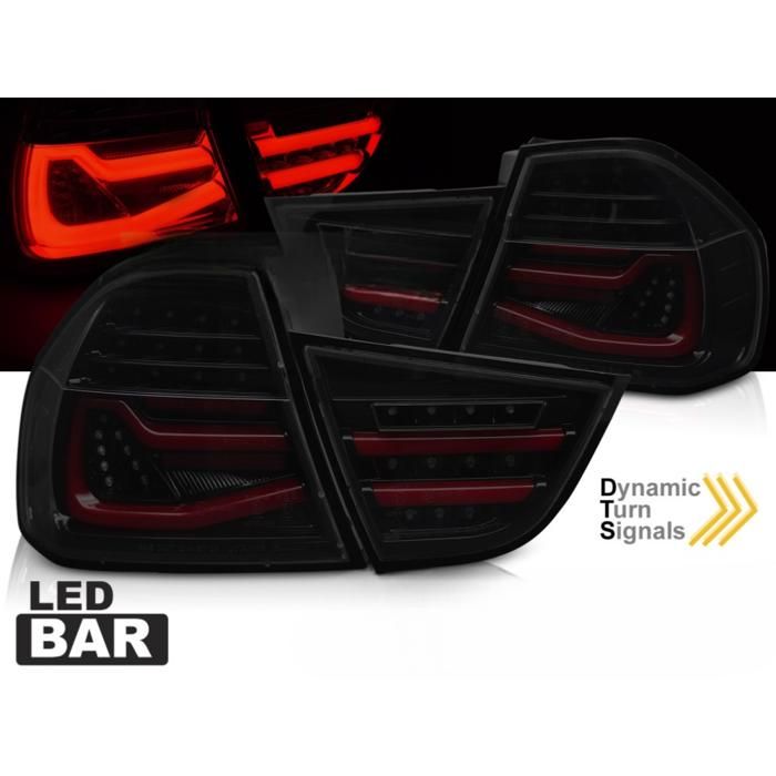 Paire de feux arriere BMW serie 3 E90 Berline 09-11 LCI FULL LED BAR Dyn Noir Fume-41530643