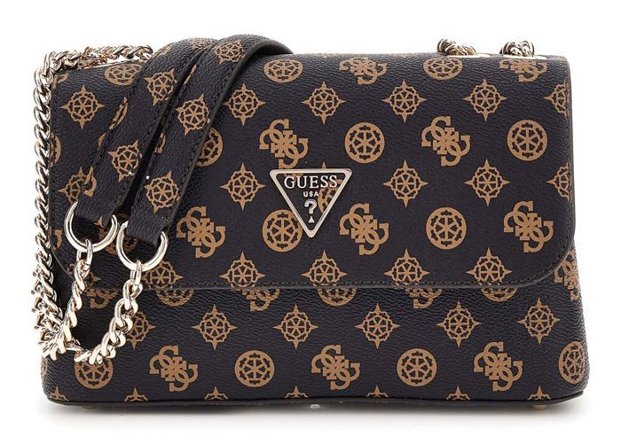 GUESS sac à épaule Noelle Mini Top Zip Shoulder Bag Sand Logo