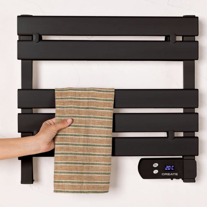 Porte-serviette électrique - Create - WARM TOWEL MINI - 150W - Basse consommation - Aluminium