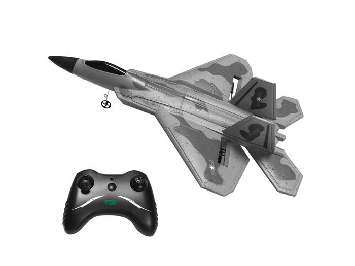 V17-GREY-4Batterie - Avion De Chasse Télécommandé Rc 2.4g, Modèle