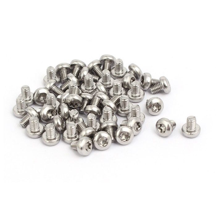 Sourcing Map M3 X 4 Mm Ronde Kopschroeven Torx Roestvrij Staal 304 T10 - 50 Stuks