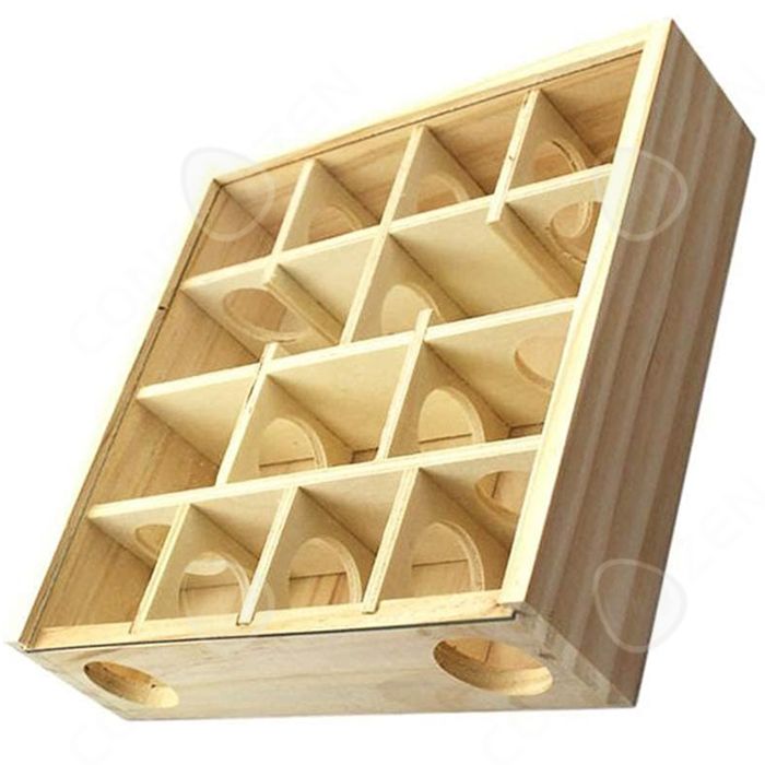 Meilleurs prix pour C Jouets pour hamste en bois 25x25x8cm hamster labyrinthe jouet de hamster accessoire jouets molaires jouet labyrinthe pour hamster