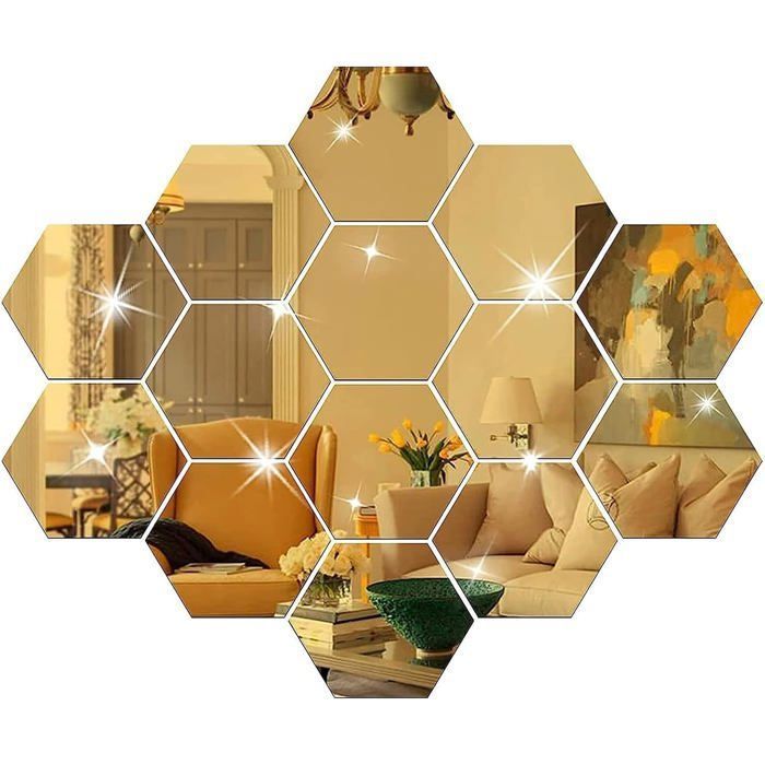 Lot De 10 Autocollants Muraux Décoratifs En Acrylique Avec