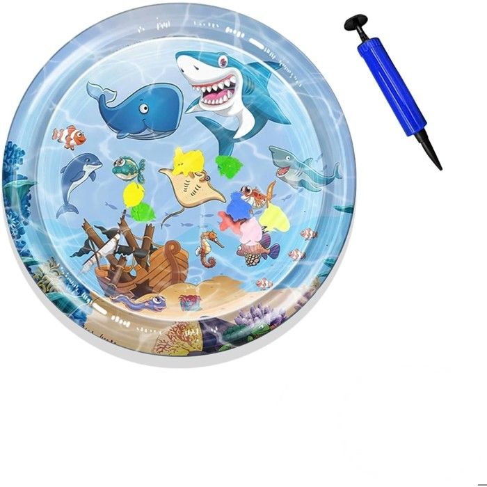 Tapis de jeu à eau pour animaux de compagnietapis de jeu épais avec capteur deau pour chats et chiens65cm(Épaississant)