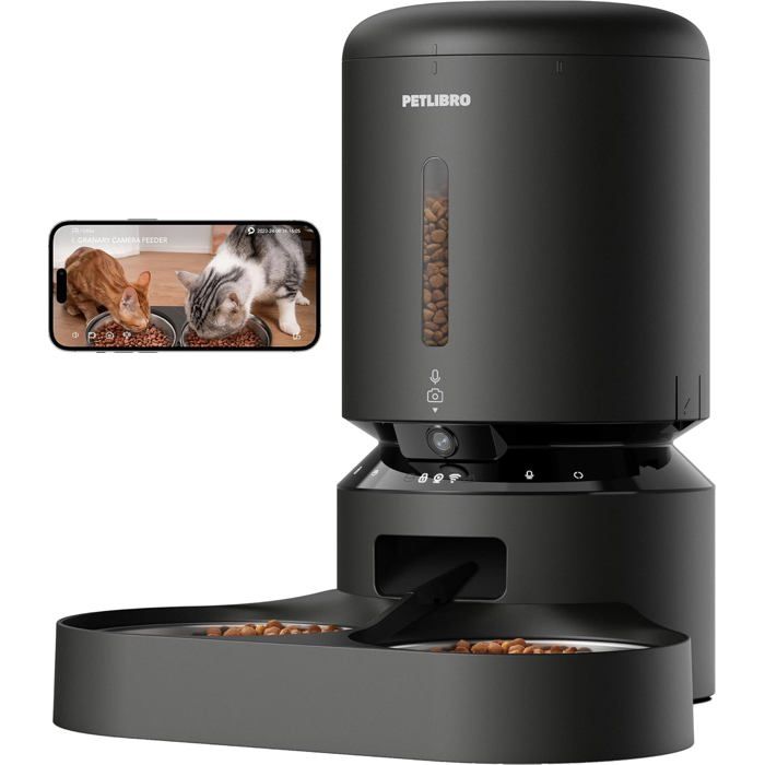 Distributeur Croquettes PETLIBRO 2 Chats avec Caméra 1080P et WiFi 5G/2.4G