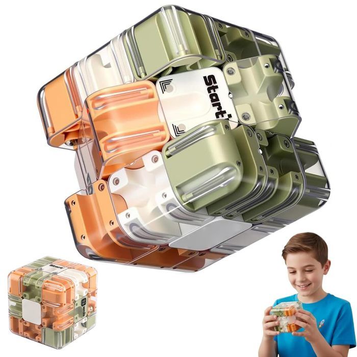 Cube Labyrinthe 3D – Jeu De Balle Magnétique – Casse-tête De Logique – Développe Concentration Et Coordination – Idéal Voyage