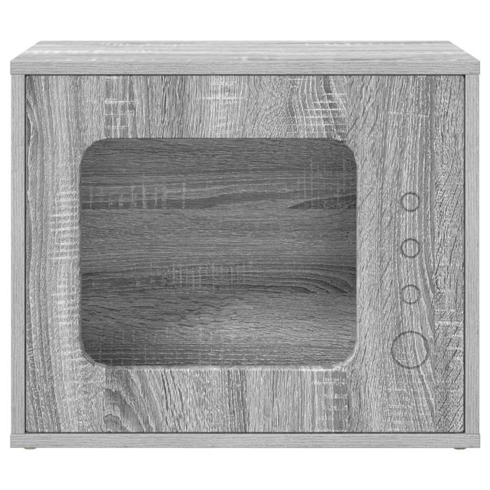Niche moderne pour chats dintérieur - vidaXL - Gris Sonoma - 51x30x42 cm - Bois dingénierie Niche moderne pour chats dintérieur - vidaXL - Gris Sonoma - 51x30x42 cm - Bois dingénierie