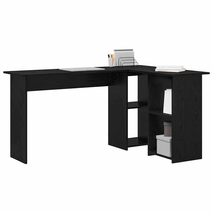 Bureau Noir CLOUD Table à écrire Pour 1 personne Chêne noir 142x102x73 cm bois dingénierie BBB867