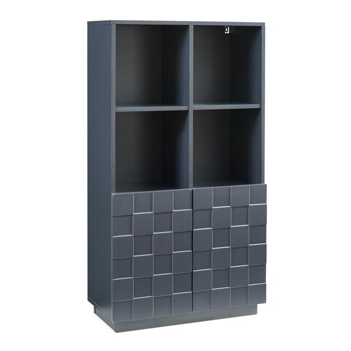 Buffet haut Bopibobro 118 x 64 x 30 cm gris foncé