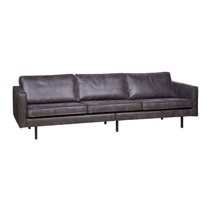 Canapé 3-4 Places - Meubles&Design - Grand canapé cuir recyclé rétro 3 5 places COLORADO - Noir Canapé 3-4 Places - Meubles&Design - Grand canapé cuir recyclé rétro 3 5 places COLORADO - Noir