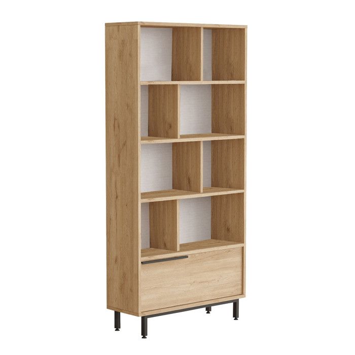 Bibliothèque en bois Calvin 83 9 x 29 5 x 175 6 cm - Noyer Bibliothèque en bois Calvin 83 9 x 29 5 x 175 6 cm - Noyer