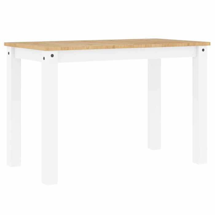 Mode Meuble de salon - vidaxl - Table à manger - Panama blanc 117x60x75 cm bois massif de pin - pour maison N1B2597 Mode Meuble de salon - vidaxl - Table à manger - Panama blanc 117x60x75 cm bois massif de pin - pour maison N1B2597