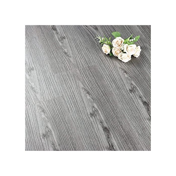 90CM×15CM 30 Dalles PVC Adhesives Sol Effet Bois Gris Lino Sols Rouleau Adhesif Decoratif Gris Autocollant de Sols PAPIER PEINT
