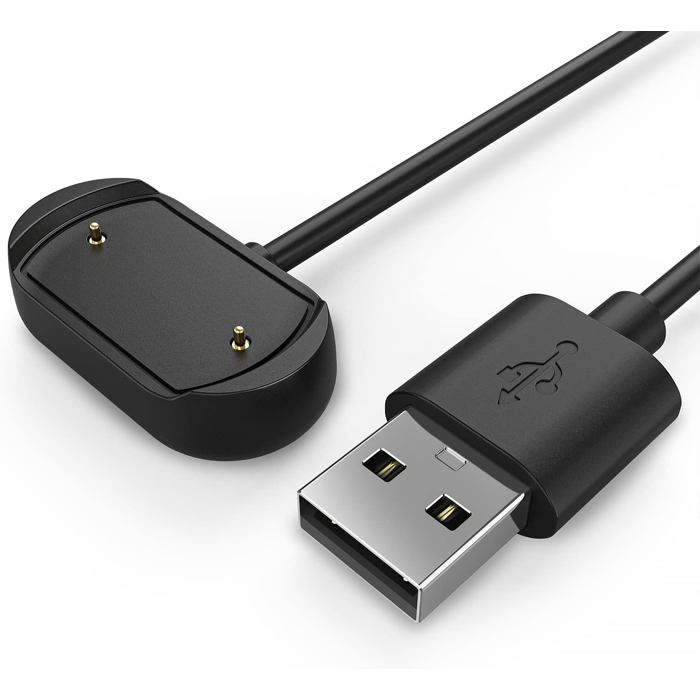 Chargeur Compatible avec Amazfit GTR 4 GTR 3 GTR 3 Pro GTS 3 GTS 4 T-Rex 2 USB 2 Pins 18.5mm 0.73in Câble de Chargement 3 3ft 100cm