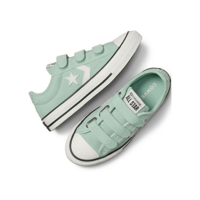 Converse Star Player 76 baskets enfant velcro daim chaussures menthe
