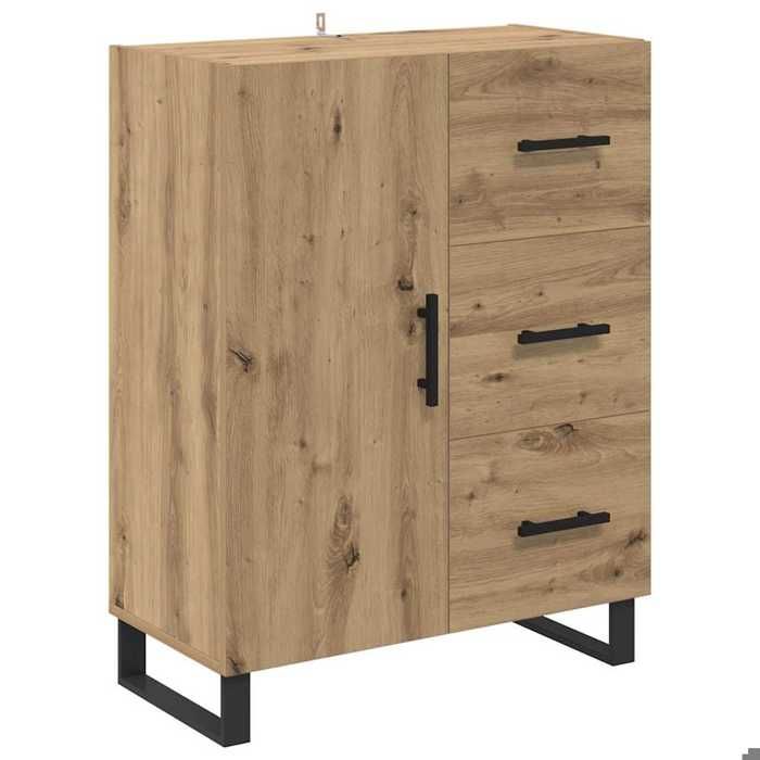 Moderne Sidebord rangement Haut Armoire - Matériau durable - avec tiroir Chêne artisanal 69 5x34x180 cm - LL8328
