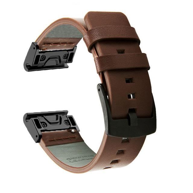 Pour bracelet de montre à boucle en acier en cuir Garmin Enduro 2
