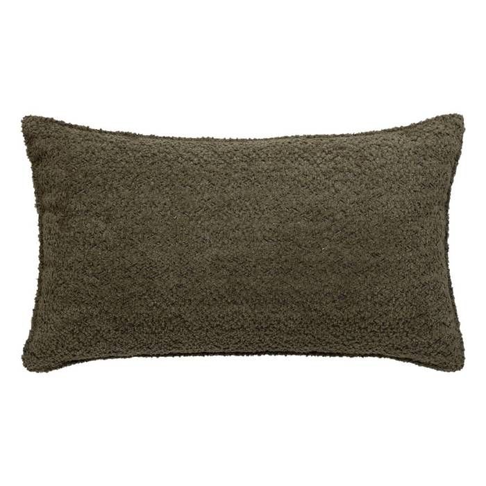 Coussin bouclette Soana vert kaki 30x50cm - Atmosphera Créateur dintérieur