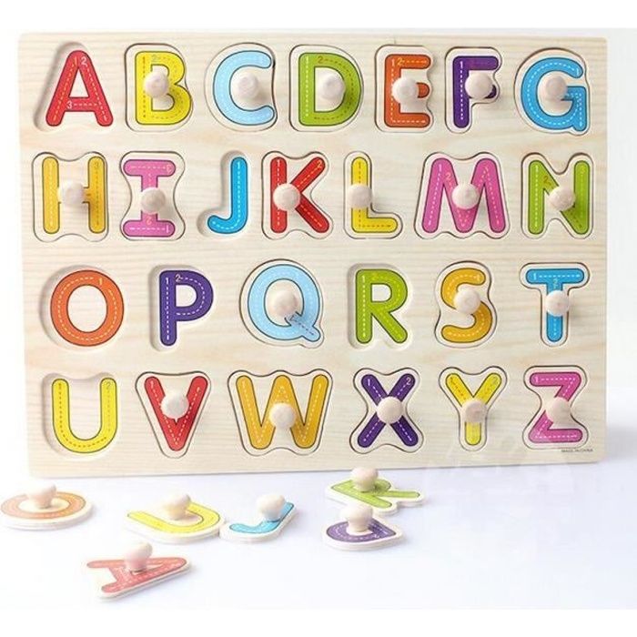 Puzzle personnalisé prenom, Apprentissage des lettres, Puzzle en bois