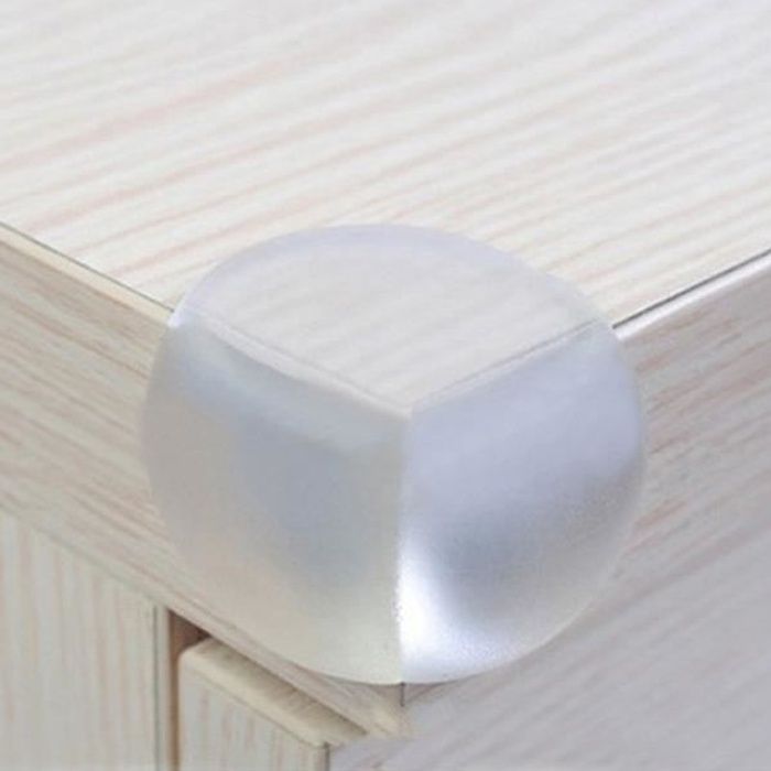 Protection de coins de table en silicone - Lot de 4 - Sécurité bébé - Blanc
