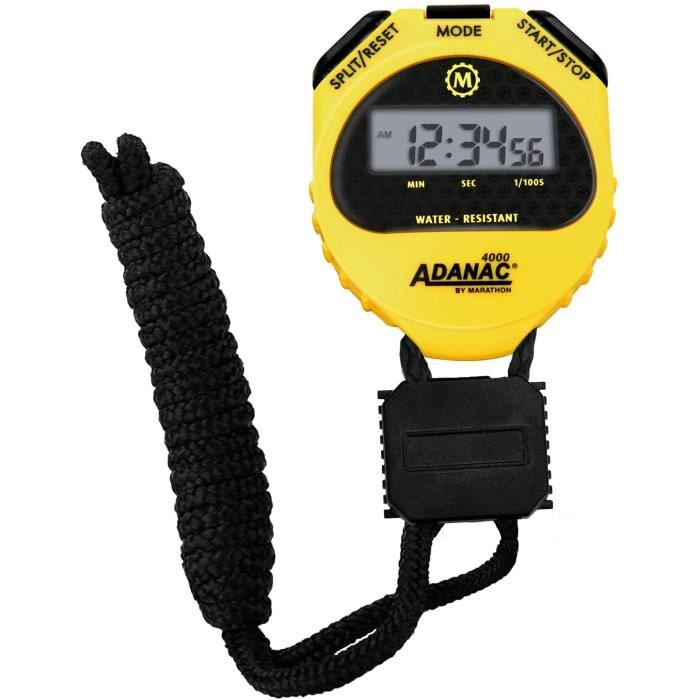 Chronomètre Numérique Grand écran – Léger, étanche, Avec Minuteur, Alarme Et Affichage De La Date – Parfait Pour Le Sport, La Course, La Natation Et L'arbitrage