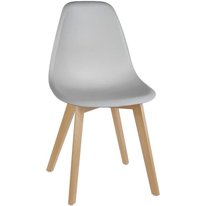 lot de 8 chaises de cuisine salle à manger de haute qualité style scandinaves coloris gris - l 40 x p 46 cm