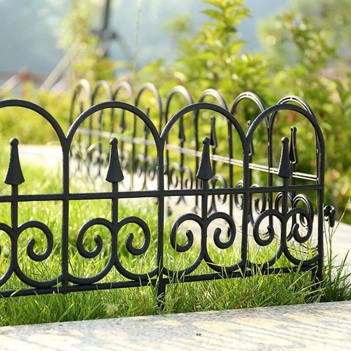 4 Clôtures De Jardin Décoratives Blanches - Dimensions 50x19.5 Cm - En Plastique Résistant - Pour Bordures De Pelouse, Massifs