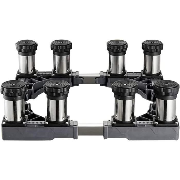 2 Supports Réglables Pour Machine à Laver - Base Antidérapante Charge 300 Kg - Pour Lave-linge, Frigo, Meubles