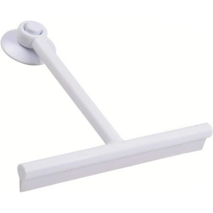 Raclette De Douche En Acier Inoxydable Avec Crochet à Ventouse Solide Pour Miroirs, Fenêtres Et Verre, 25,4 Cm, Argent | Leroy Merlin