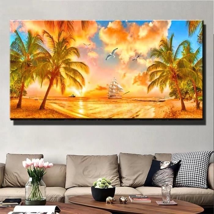 DCIDBEI 50x40CM Diamond Painting Paysage Coucher De Soleil, 5D Broderie En Diamant Londres, Kits Bricolage Strass Collé Rond, Point De Croix Diamant Grand Ben, Décor Murale Salon Entrée