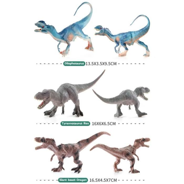 Lot De 54 Dinosaures Réalistes – 14 Grands, 6 Moyens, 12 Petits, Clôtures, Arbres, œufs, Carte, Sac à Dos – Jeu De Rôle Pour Enfants Dès 3 Ans