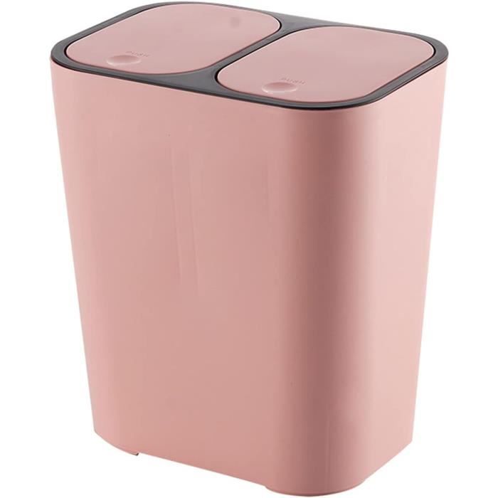 Poubelle De Bureau Décorative Avec Couvercle - Design Arc-en-ciel, Plastique, 40x24.5cm