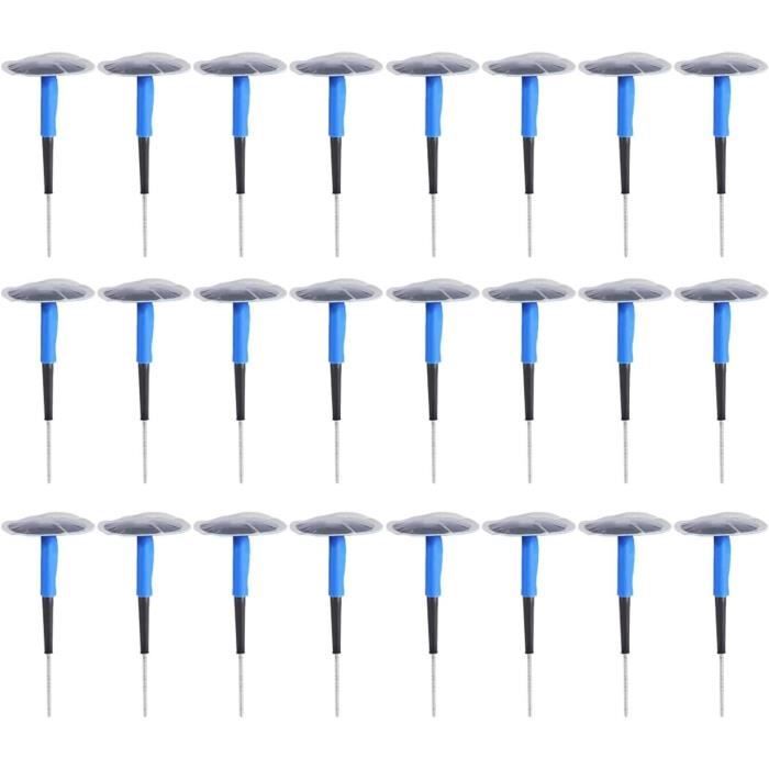 Kit De Réparation Pneu Tubeless - 24 Patchs Champignons 48x6mm, En Caoutchouc, Pour Voiture, Moto, Vélo Électrique