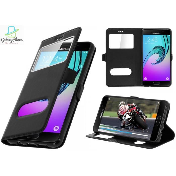 Housse Galaxy Note 3 Mont Blanc – Cuir Noir, étui à Clapet, Neuf