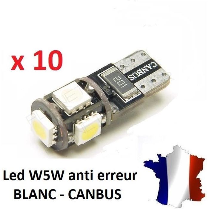 2 Ampoule LED T10 W5W Orange Clignotant Latéral Auto Moto 12v Non Anti  Erreur