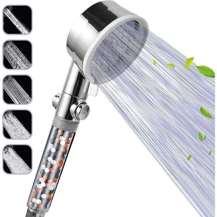 Pommeau De Douche Haute Pression Avec Filtre À Eau Dure 8 Modes De Douche Puissant (Base