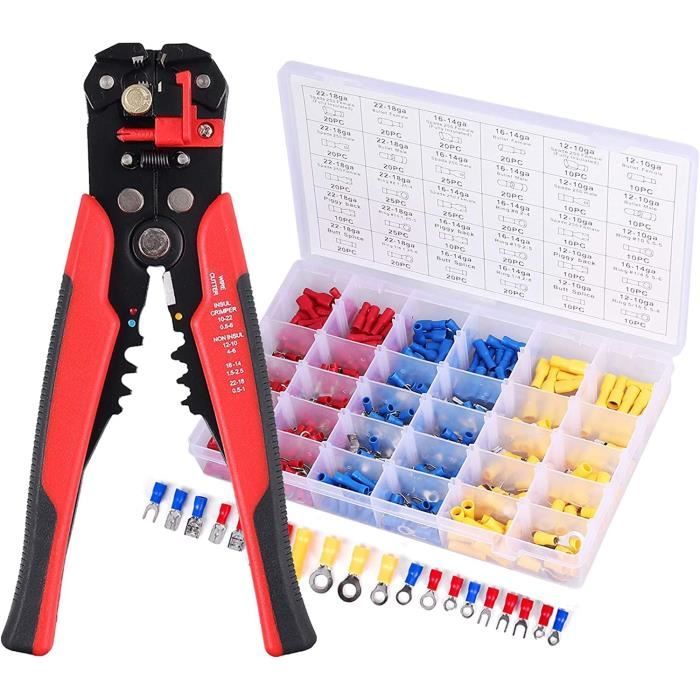 Pince Dénudeuse De Fils Avec Testeur électrique - Acier Carbone, Pliable, Longueur 21.5 Cm