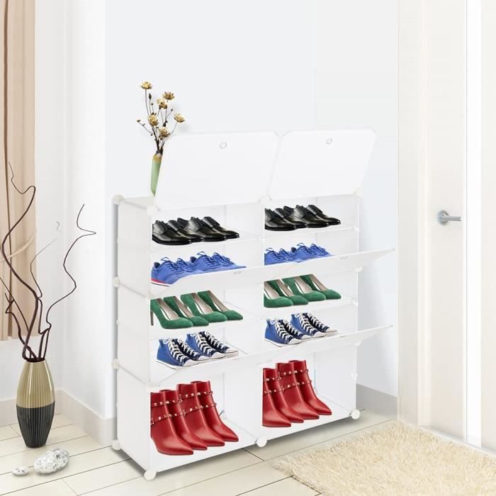 Armoire à Chaussure Portable Meuble Chaussures Grande Capacité Range