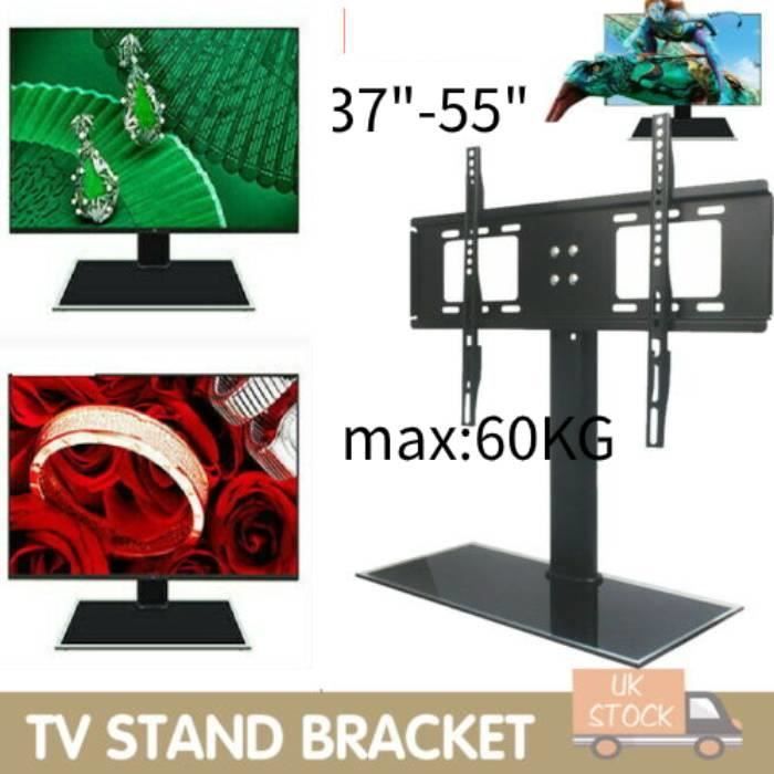 Universel Table Haut Piédestal TV Stand avec Support LCD LED Hauteur Ajuste