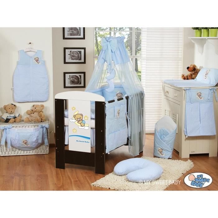 Parure De Lit Bebe Bonne Nuit Bleu Ciel De Lit Mousseline 1 60 Cdiscount Puericulture Eveil Bebe